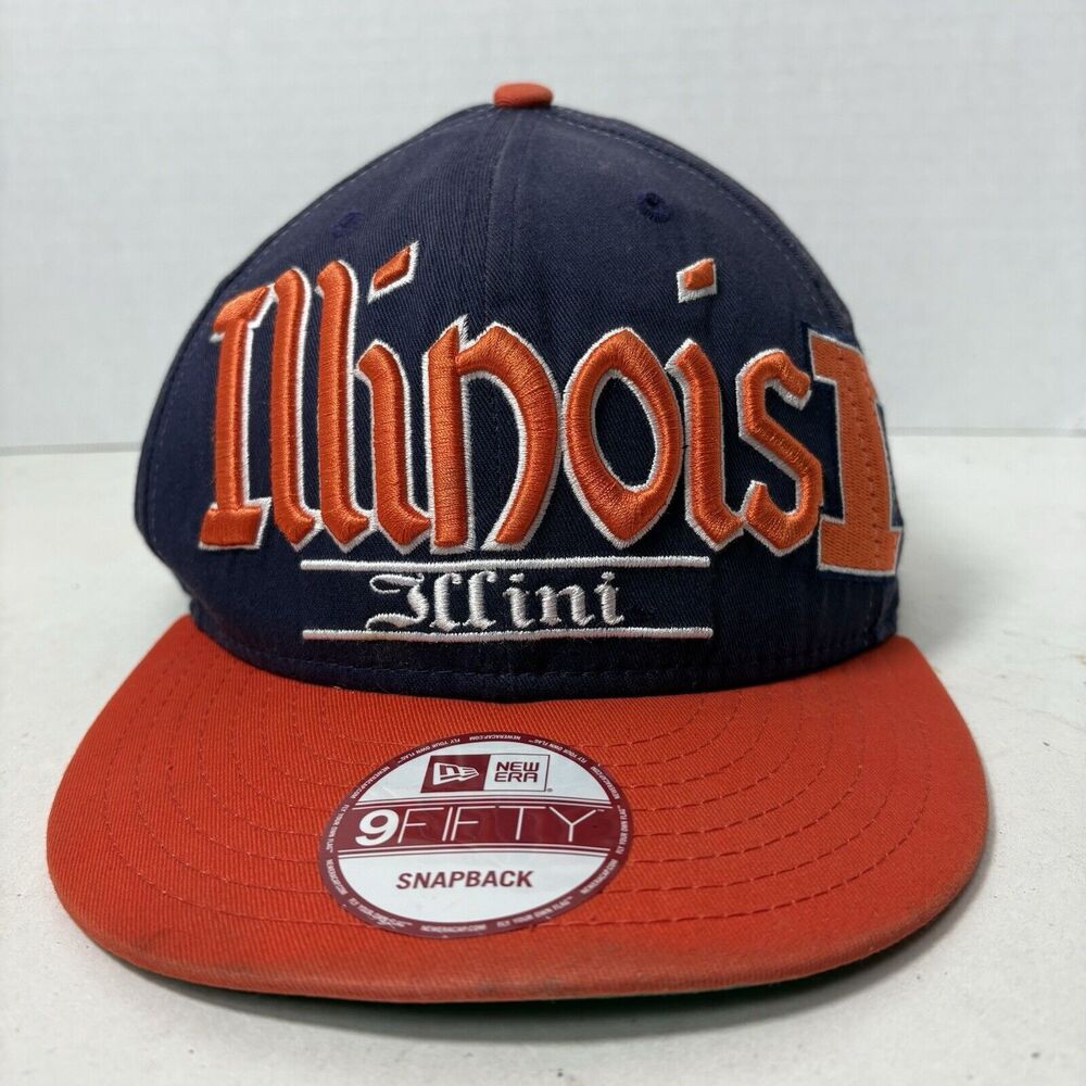 New Era 9Fifty Hat Cap Snapback One Size Fighting Illini‎ University Of Illinois